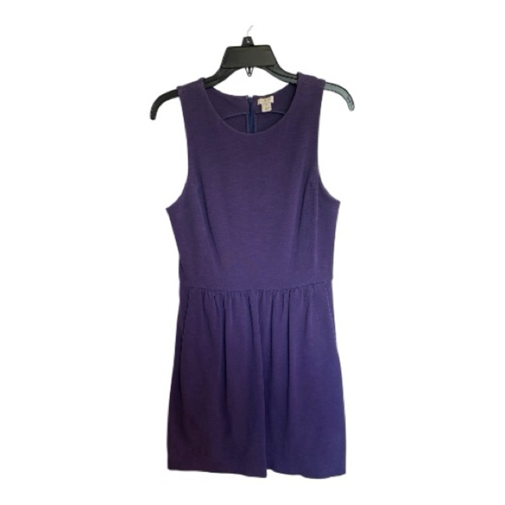 J. Crew Rich Navy Blue with slight purple undertone sleeveless dress w/pockets